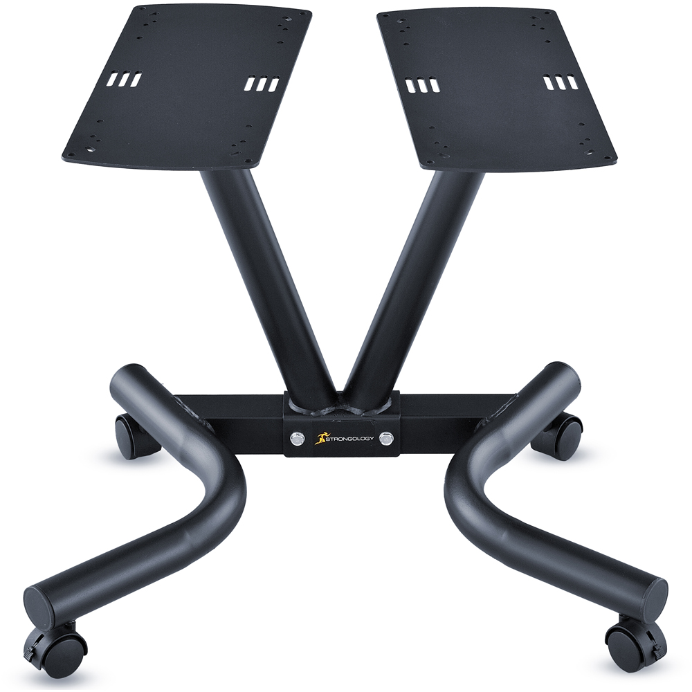 Strongology Adjustable Dumbbell Set with Universal Floor Stand 40kg 2 Pack Image 3