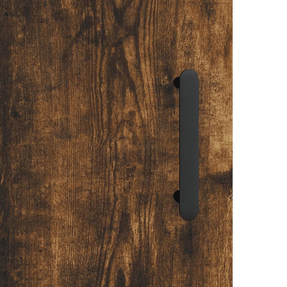 vidaXL 2 Door Single Drawer Smoked Oak Highboard Image 9