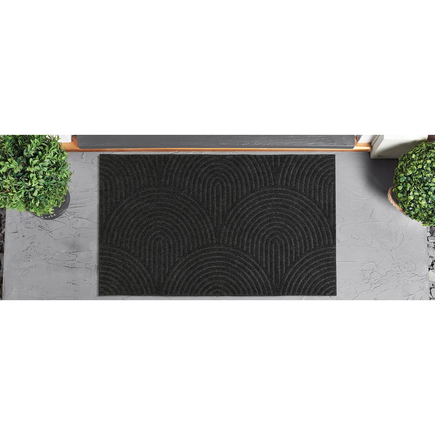 Rubber Backed Doormat - Black Image 2