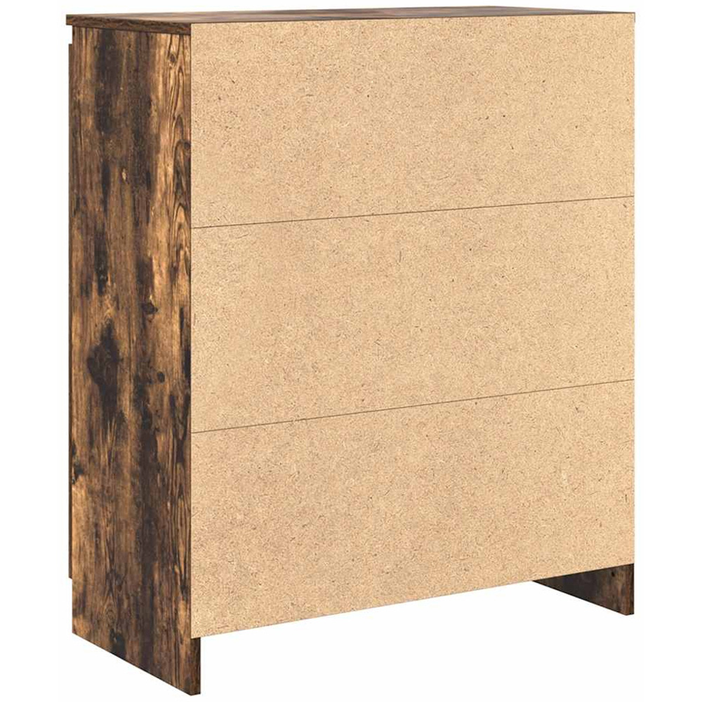 vidaXL Single Door 4 Drawer Smoked Oak Sideboard Image 7