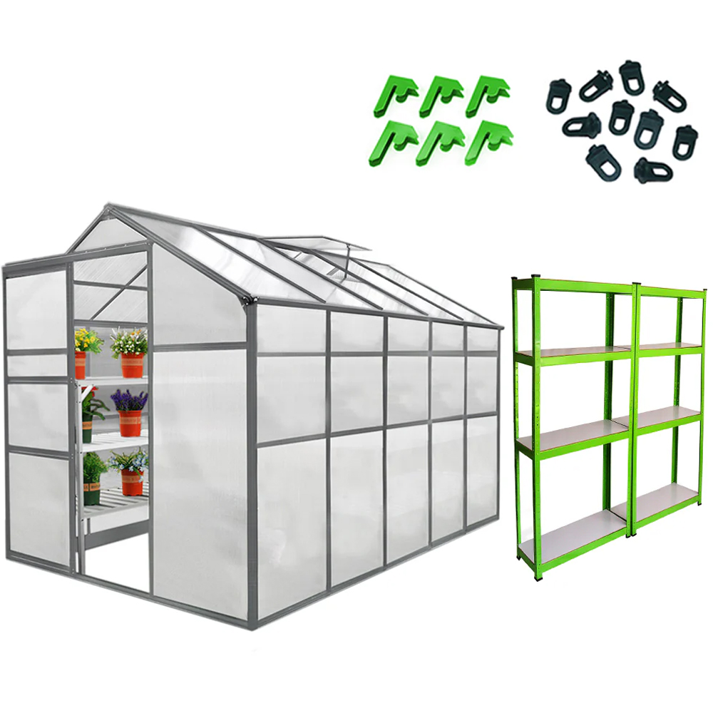 MonsterShop 6 x 10ft Greenhouse with Rack Image 8