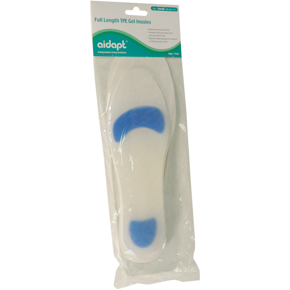 Aidapt Small Full Length TPE Gel Insoles Pair Image 1
