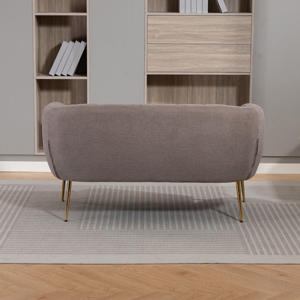Artemis Home Stanton 2 Seater Brown Fabric Shell Accent Sofa Image 6