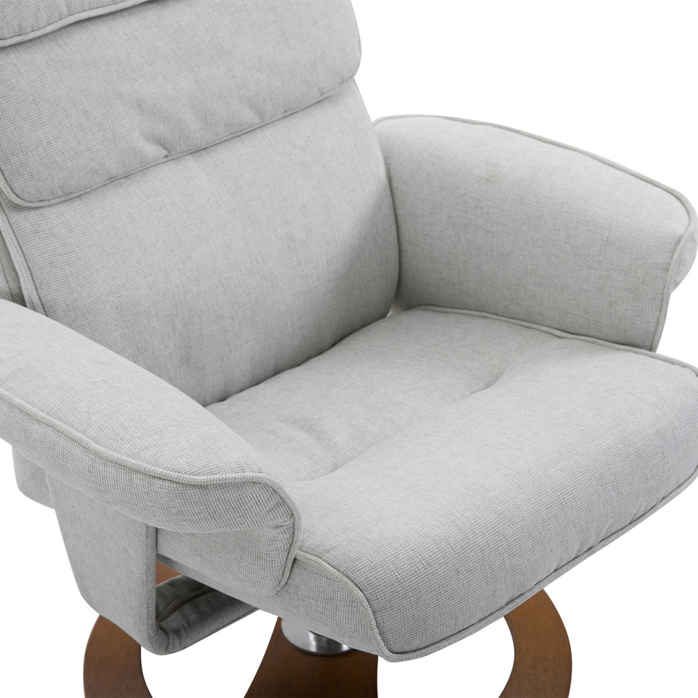 Portland Grey Swivel Manual Recliner Chair Image 3