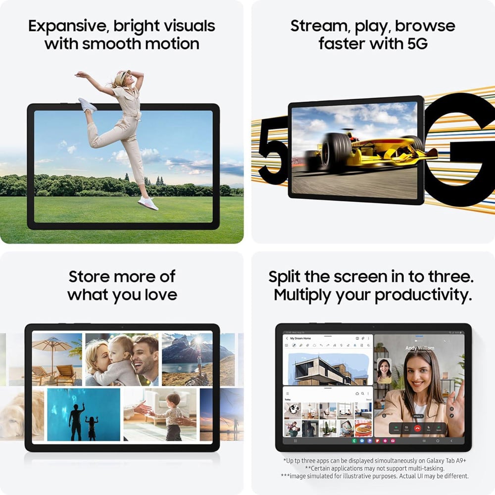 Samsung Galaxy A9+ LTE 5G 8GB 128GB 11 inch Android Tablet Graphite Image 3