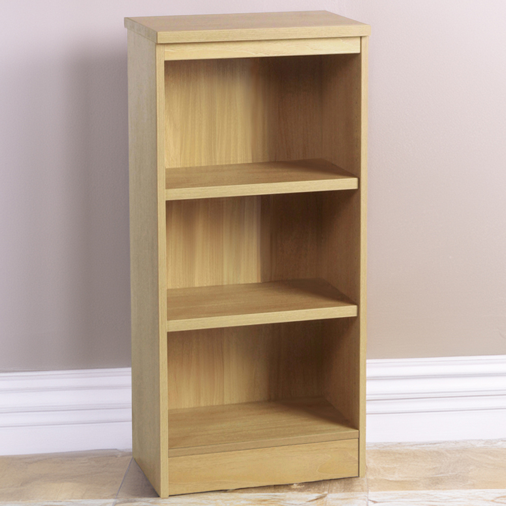 R White Cabinets 3 Shelf Classic Oak Mid Height Bookcase Image 1