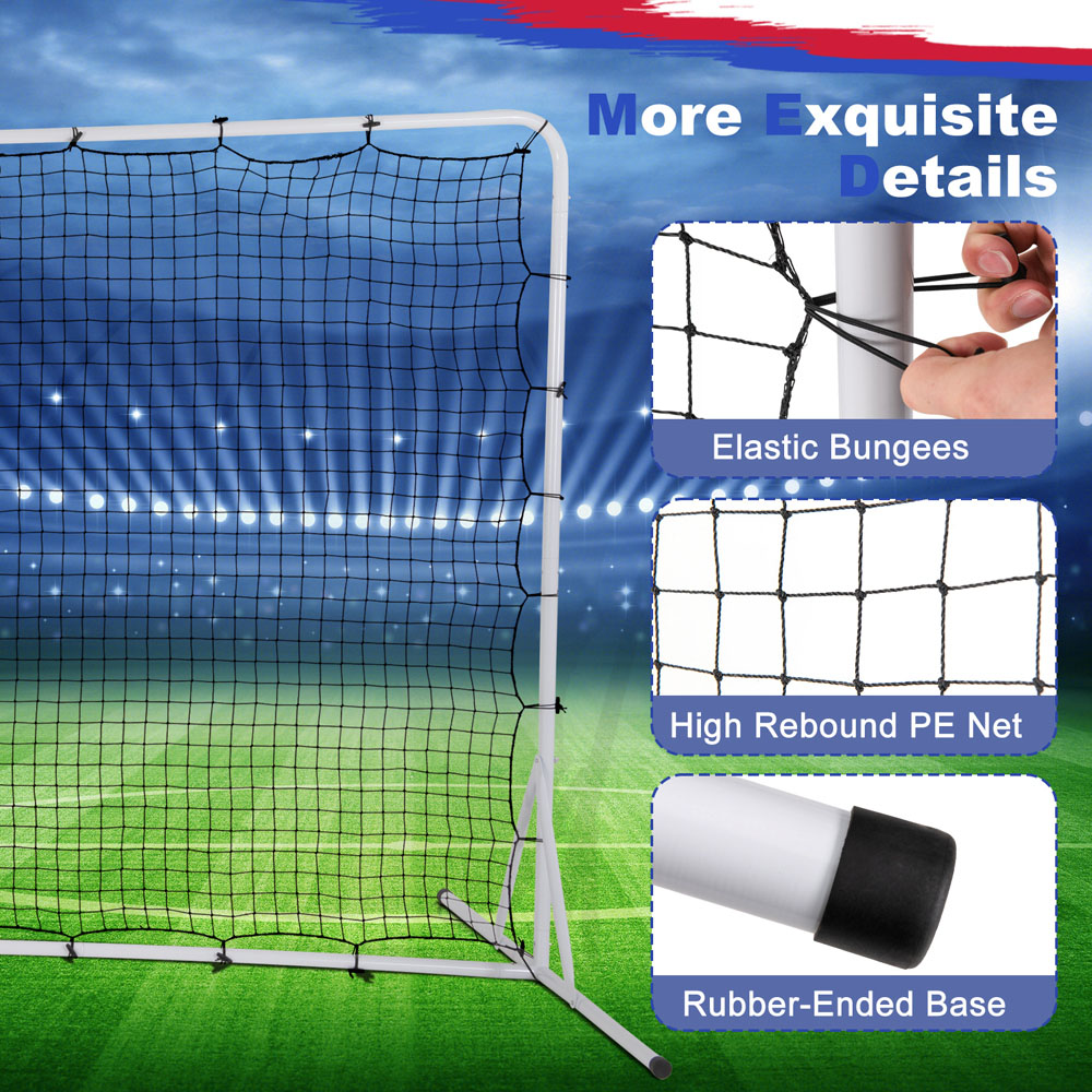 Costway White Soccer Rebounder Net Image 2
