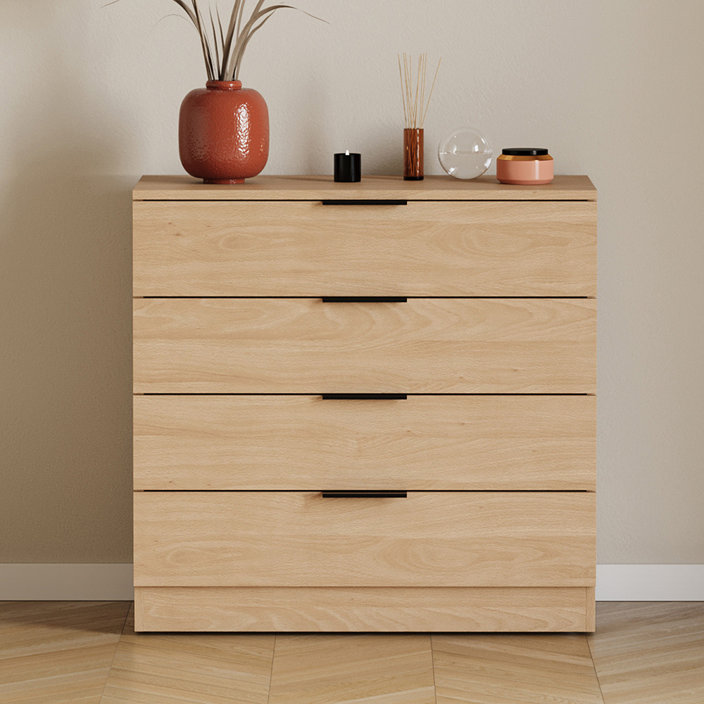 VIDA DESIGNS Trega 4 Drawer Pine Bedside Cabinet Image 3