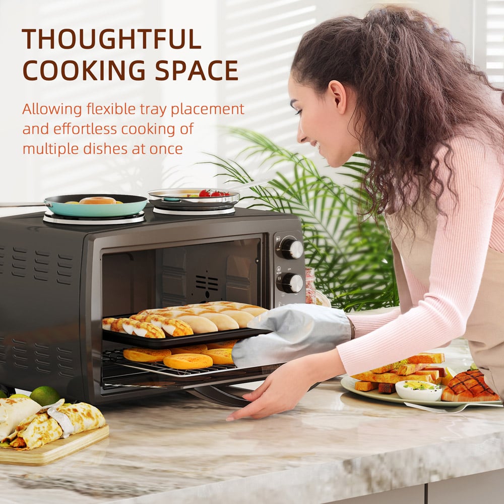 HOMCOM 800-199V70BK Black 36L Countertop Toaster Oven 2600W Image 7