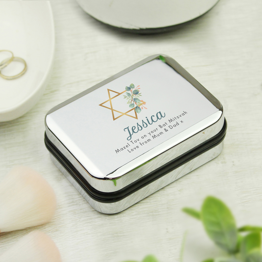 Personalised Memento Personalised Bat Mitzvah Necklace Gift Box Image 2
