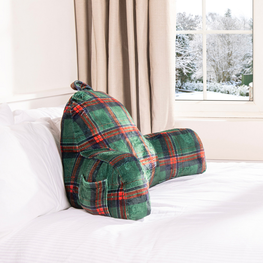 Tartan Check Cuddle Chair Green Image 9