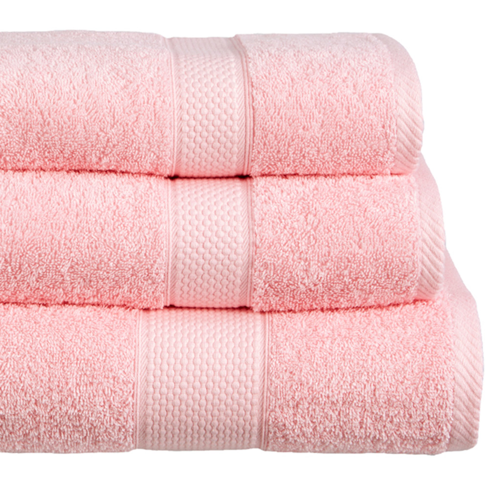 Imperial Hotel Quality Pink Combed Cotton Turkish Bath Mat Image 2