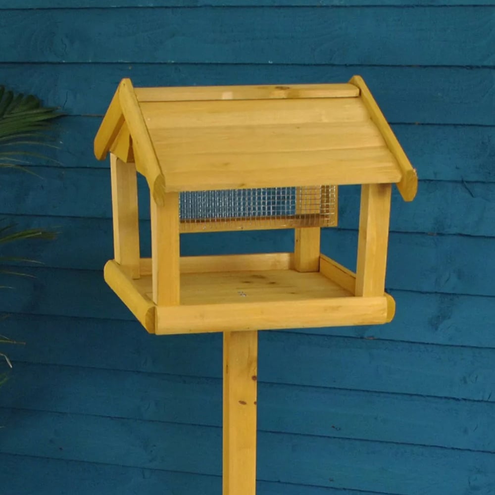 Marco Paul Premium Freestanding Wooden Bird Table with Feeder Image 3