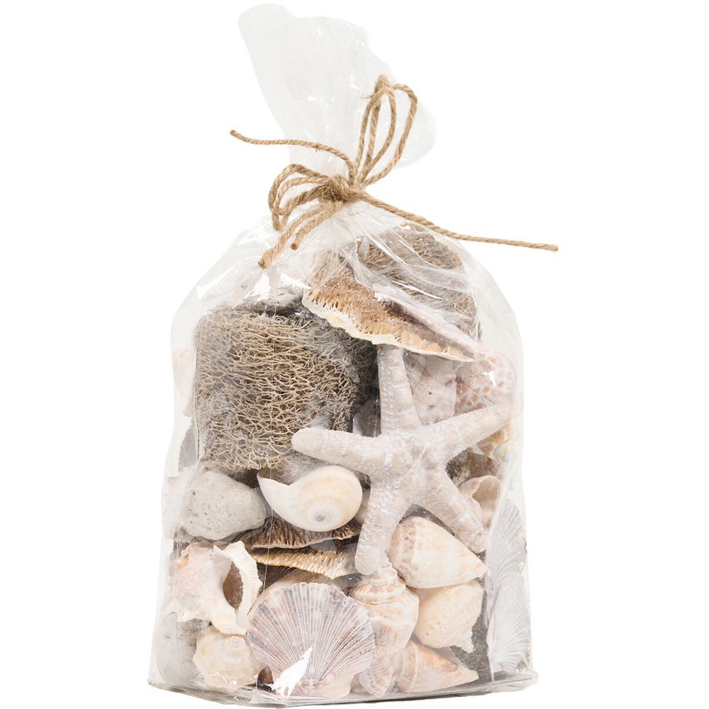 Decorative Shells in Net Bag Natural Image 2