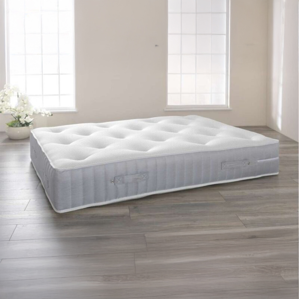 Comfy Living King Size Silver Pocket Sprung Memory Foam Glitzy Mattress Image 2