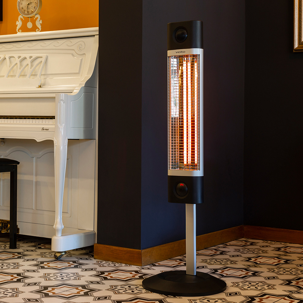 Veito CH1800RE Black Freestanding Indoor Infrared Heater 1800W Image 2