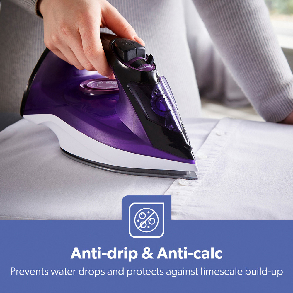 Geepas GSI7703UK-PU Purple Steam Iron 2400W Image 9