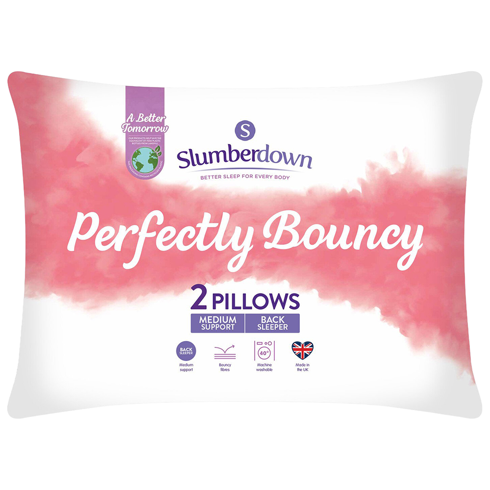 Slumberdown Perfectly Bouncy Pillow Pair - White Image 1