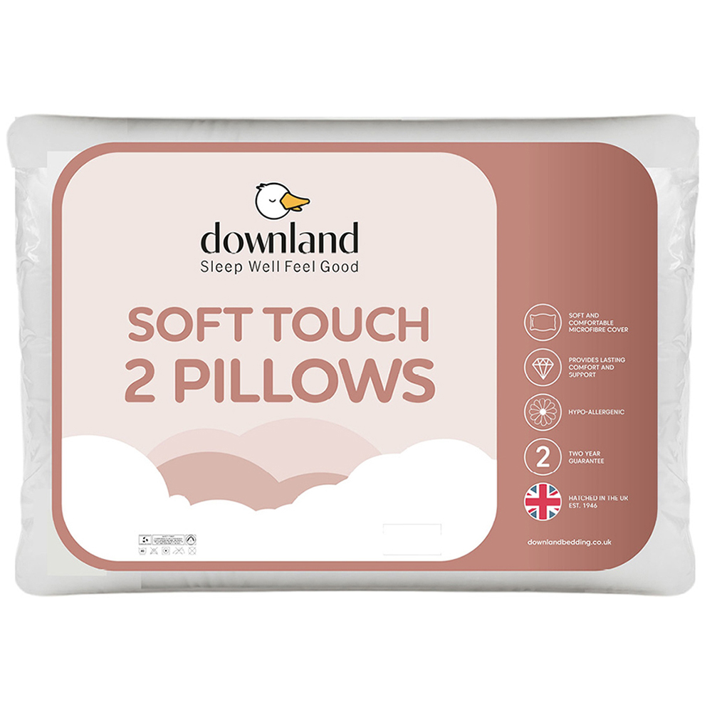 Downland Soft Touch Washable Pillows 2 Pack Image 1