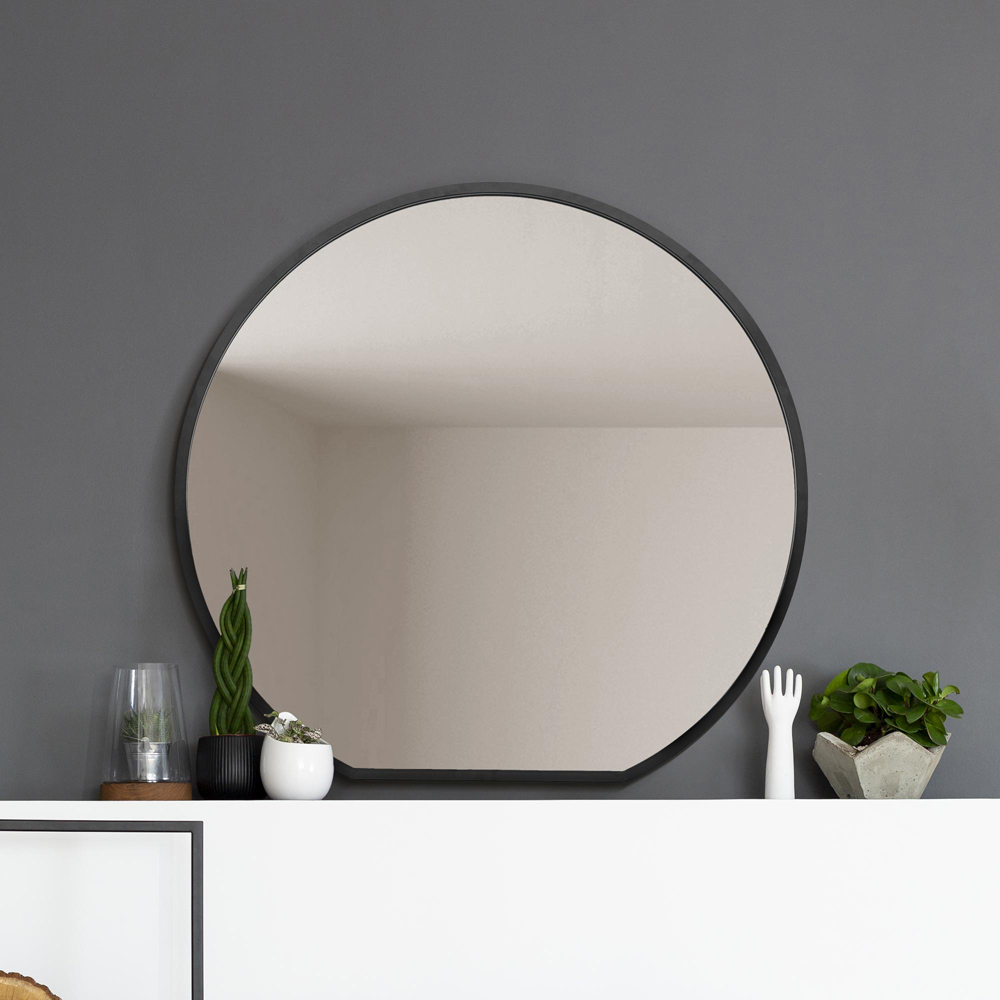 MirrorOutlet The Circulus Black Framed Circular Wall Mirror 105 x 100cm Image 7