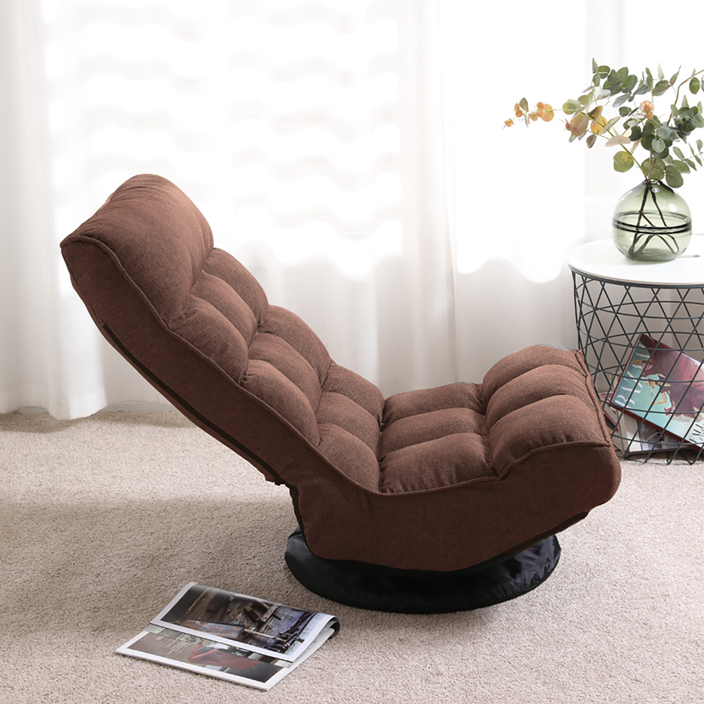 Furniture One Brown Adjustable Foldable Floor Chair Image 4