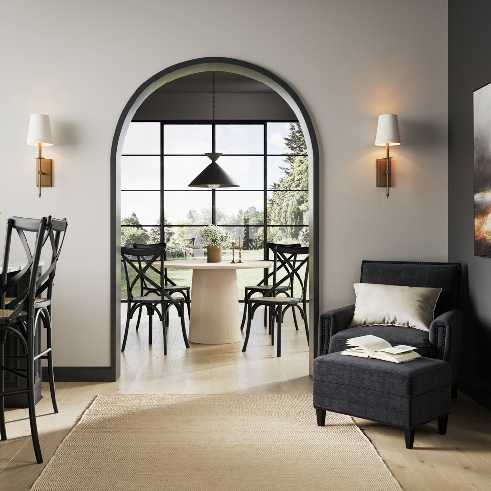 Fitzroy Set of 2 Black Cane Dining Chair Image 7