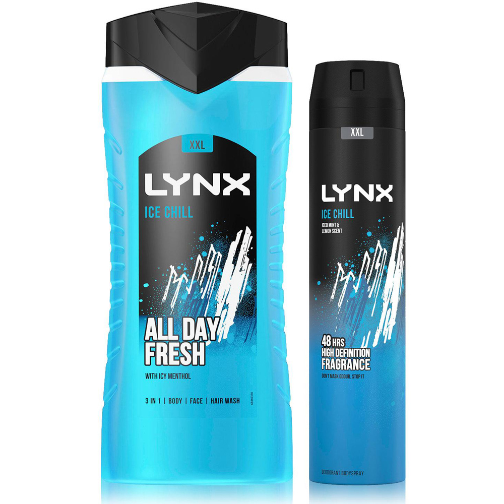 Lynx Ice Chill Iced Mint and Lemon Shower Gel 500ml and Body Spray 250ml 6 Pack Image 2