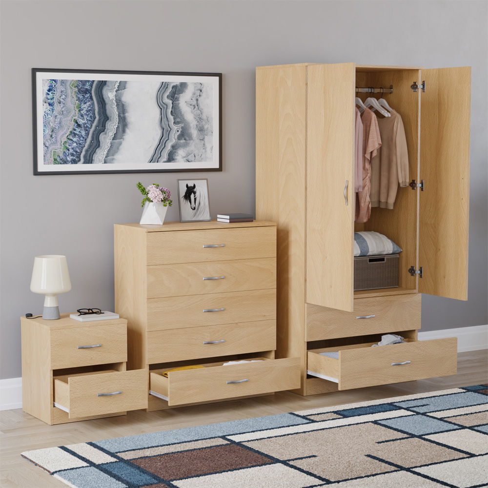 VIDA DESIGNS Riano Pine 3 Piece Bedroom Furniture Set Image 5