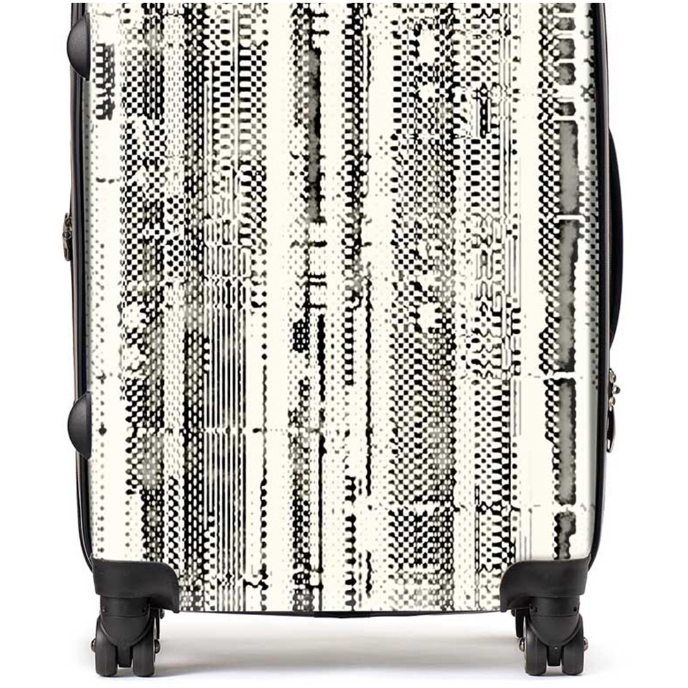 Warren Reed Designer Medium Washed Out Canvas Pattern Suitcase Image 2