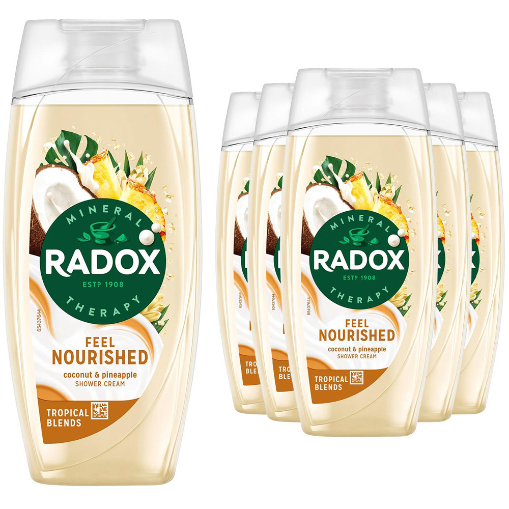 Radox Mineral Therapy Feel Nourished Coconut and Pineapple Moisturising Shower Cream 225ml 6 Pack Image 1