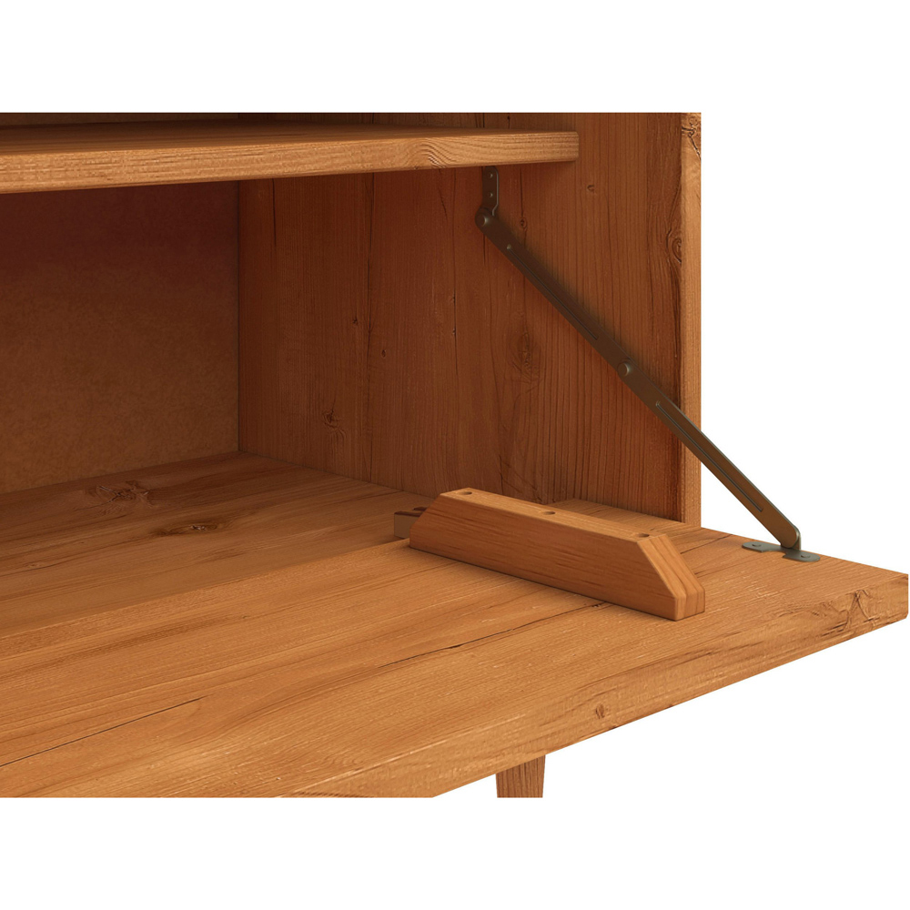 Loft24 Jerzy 2 Door Single Flap Door Stained Wax Lowboard Storage Cabinet Image 6