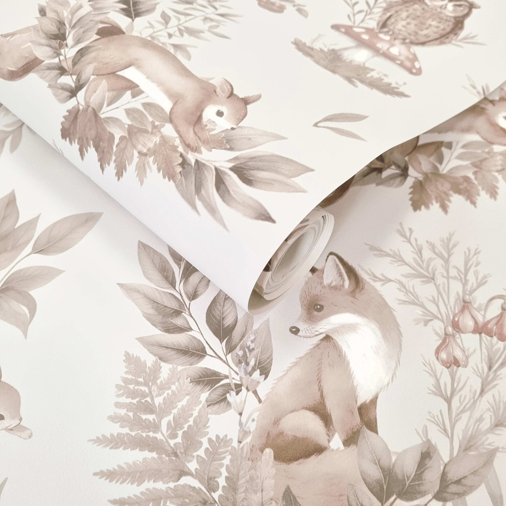 Holden Decor Forest Friends Neutral Wallpaper Image 2