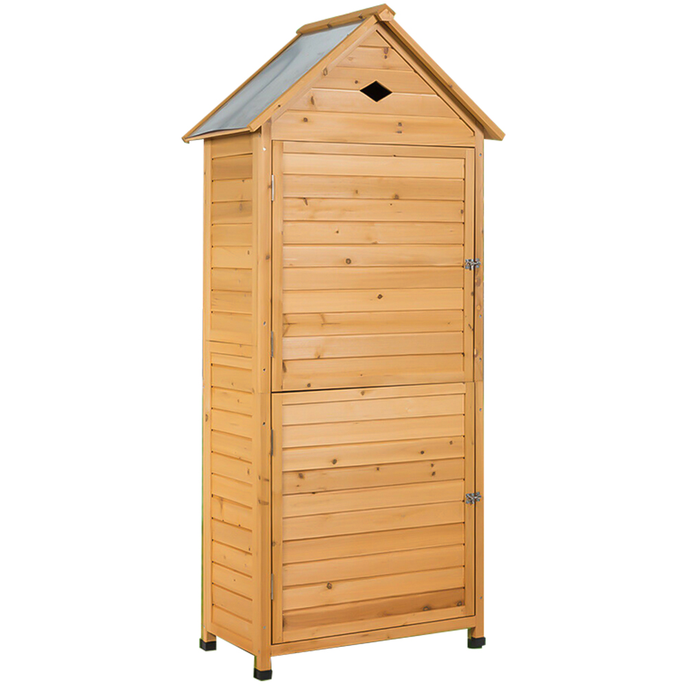 Costway 5.8 x 2.6ft Wooden Lockable Garden Shed Image 1