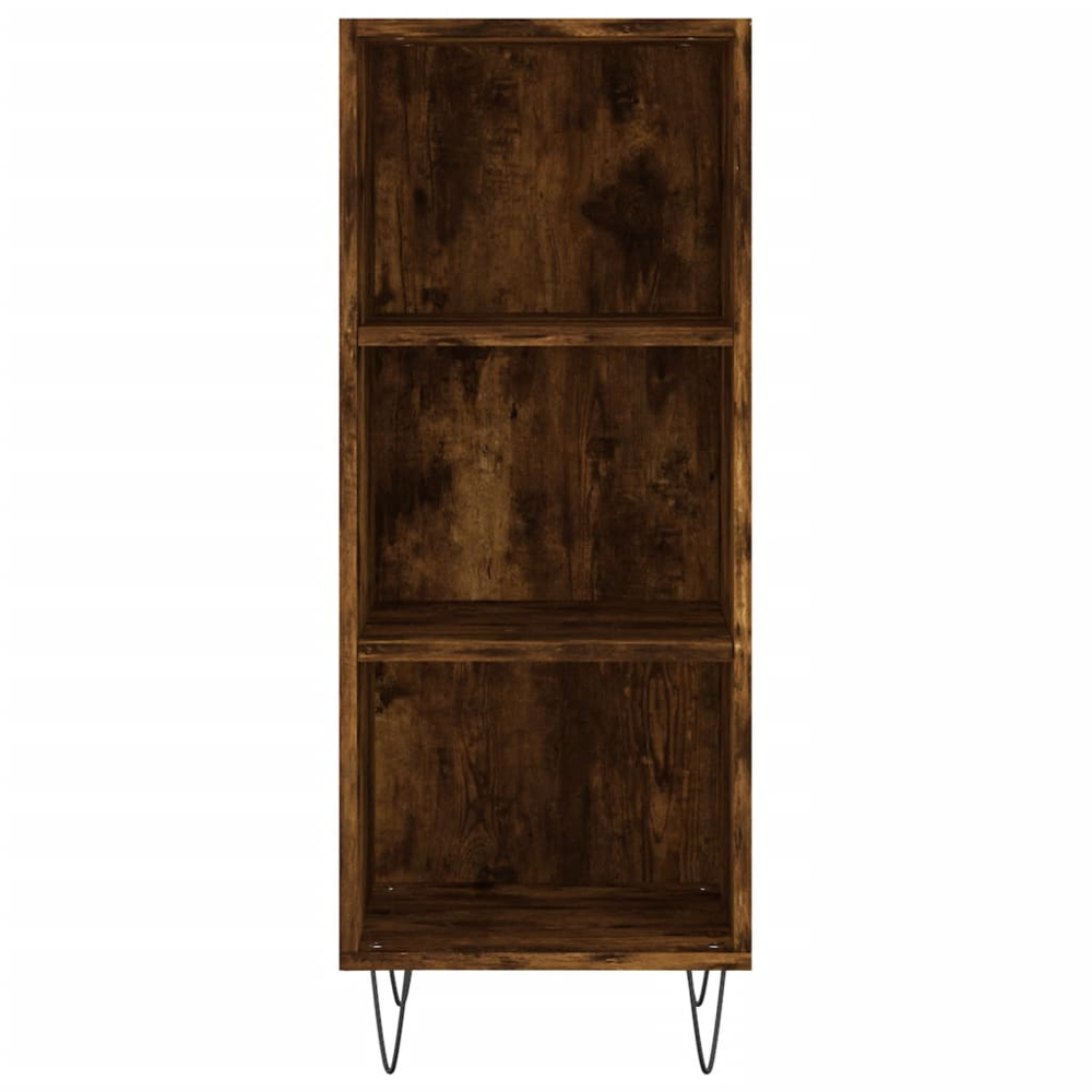 vidaXL Single Door 3 Shelf Smoked Oak Highboard Image 6
