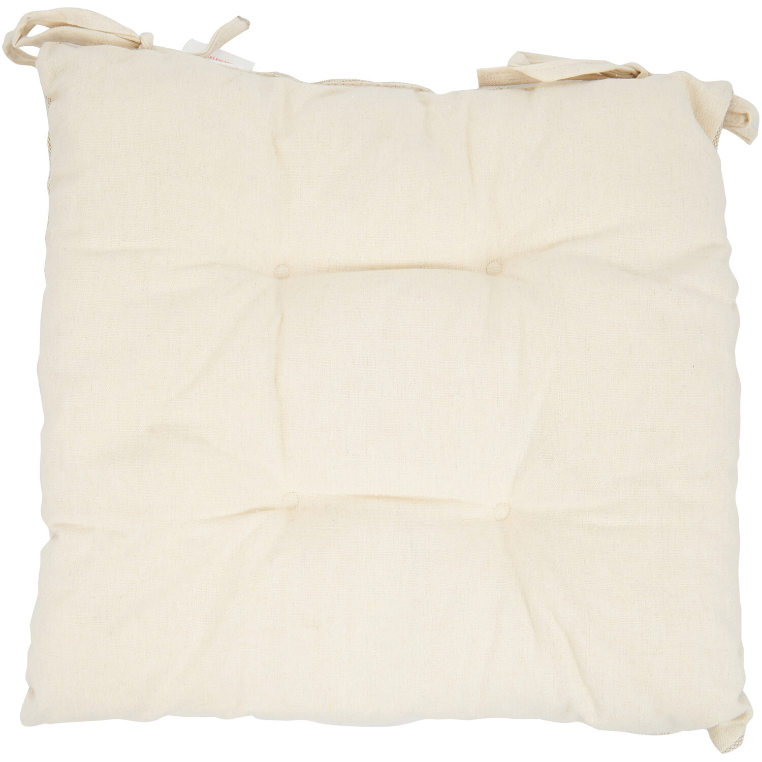 Natural Double Sided Cotton Seat Pad 40 x 40cm Image 1