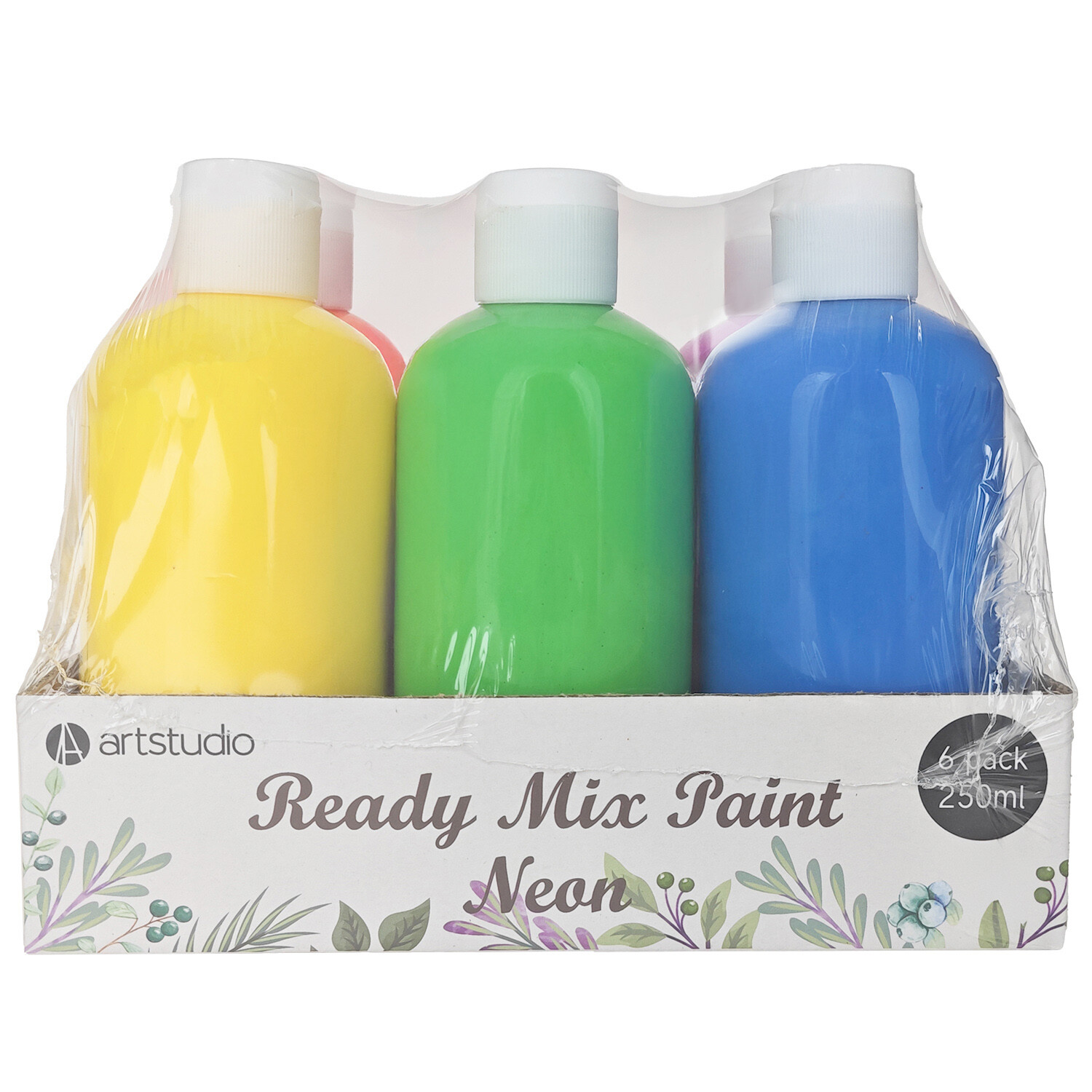 Pack of 6 Ready Mix Paint - Neon Image 2