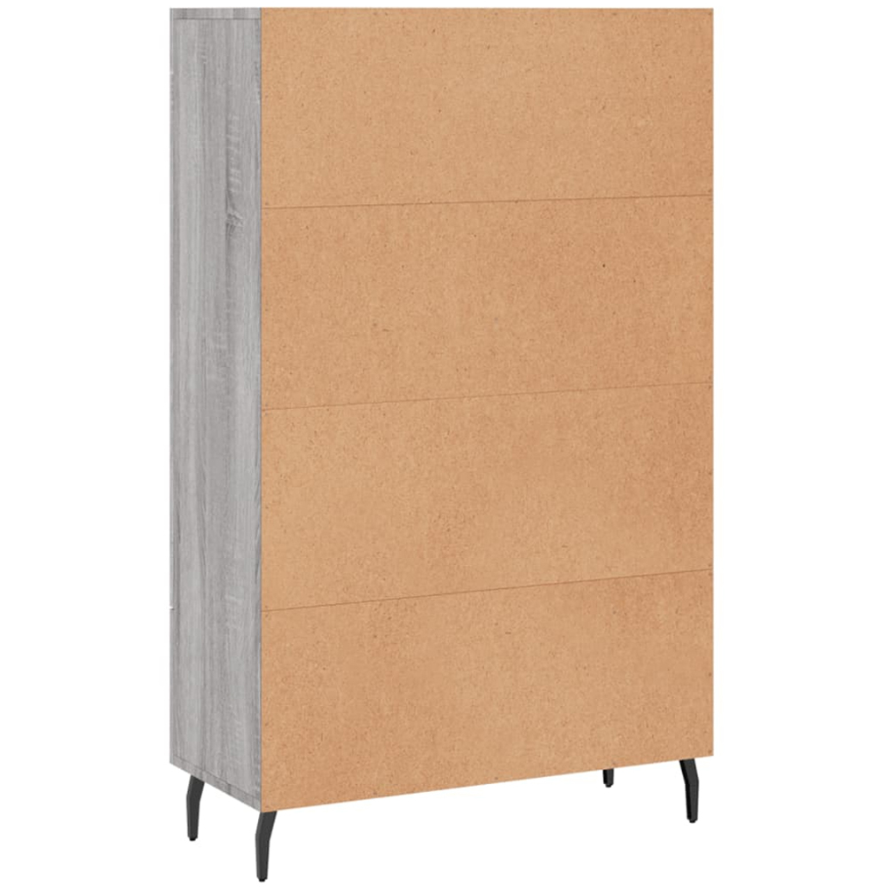 vidaXL 2 Door Single Drawer Grey Sonoma Highboard Image 8