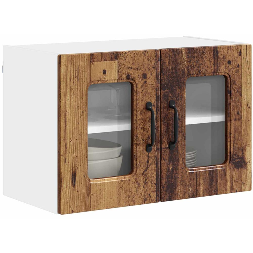 vidaXL Kalmar 2 Door Old Wood Wall Kitchen Cabinet 2 Pack Image 3