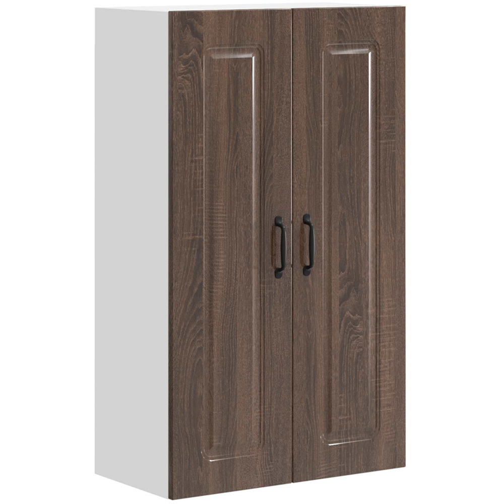 vidaXL 2 Door Brown Oak Kitchen Wall Cabinet Image 2