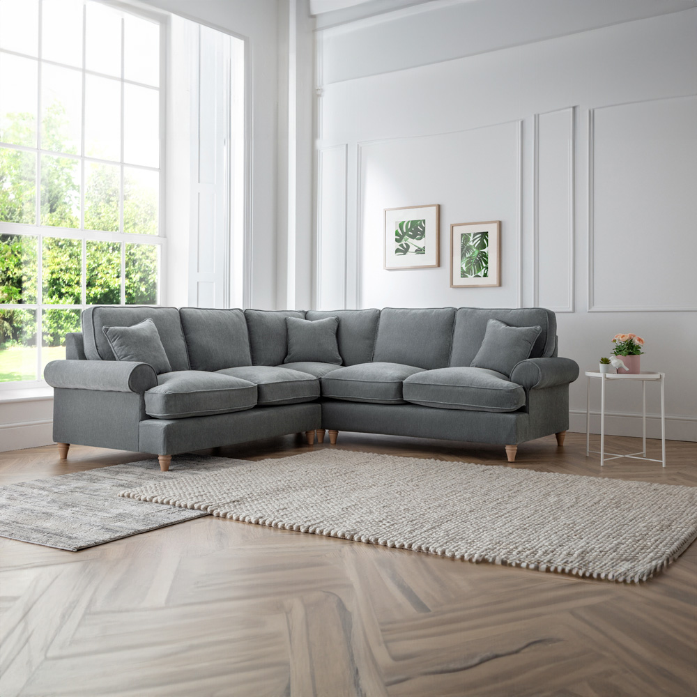 The Victoria Large Charcoal Corner Sofa Image 4