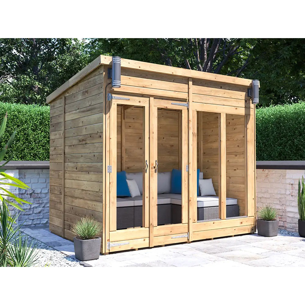 Dunster House RagePanda 8 x 6ft Modular Brown Superfelt Pent Summerhouse Image 2