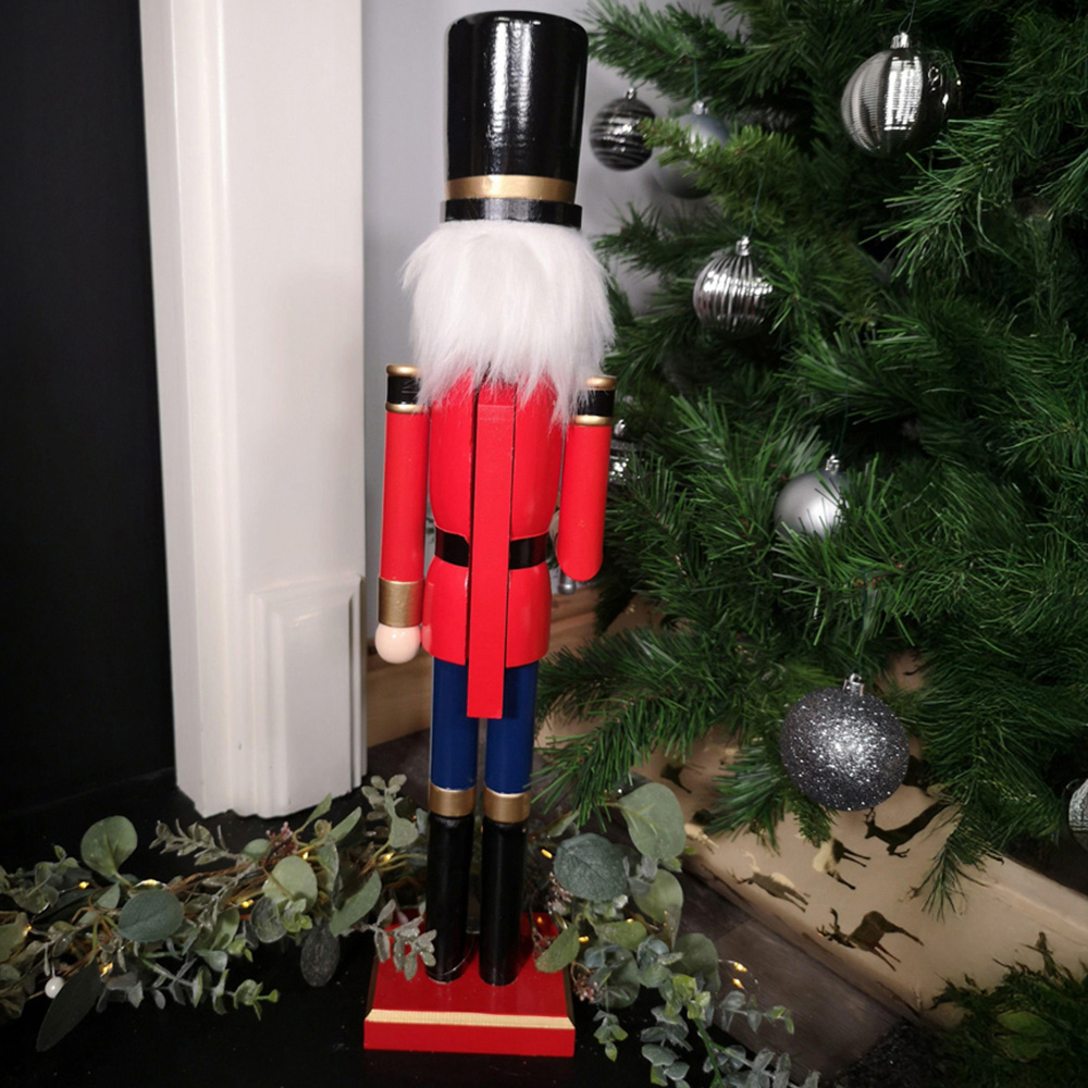 Samuel Alexander Traditional Wooden Nutcracker Soldier Decoration with Red Body Image 6