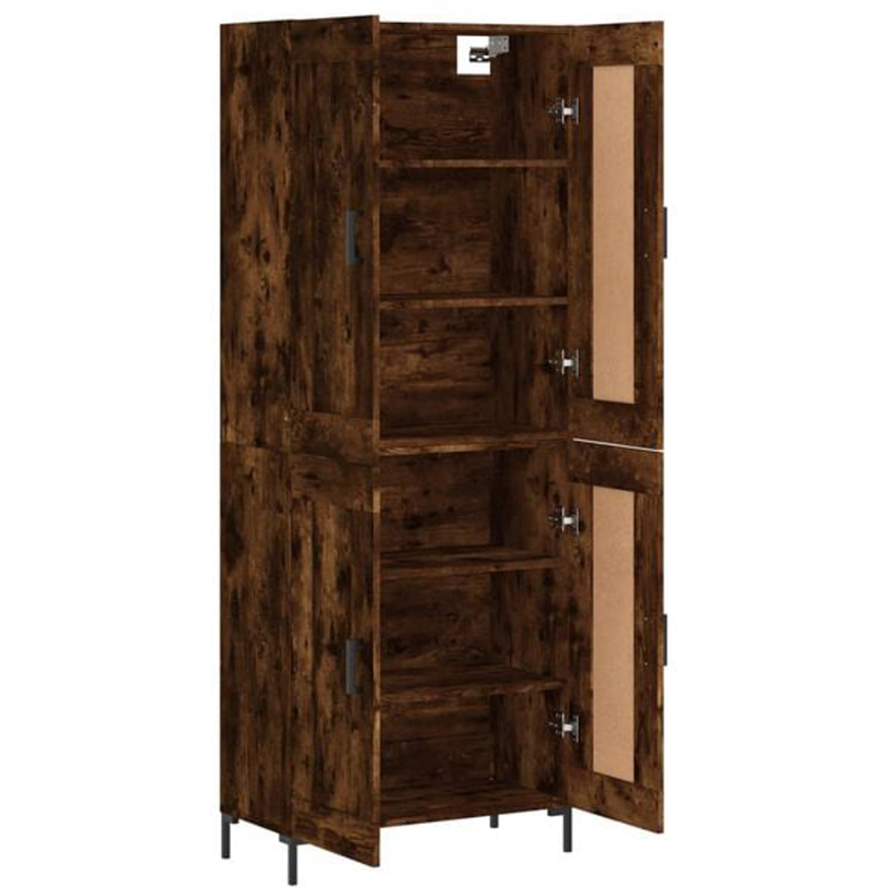 vidaXL 4 Door Smoked Oak Highboard Image 3