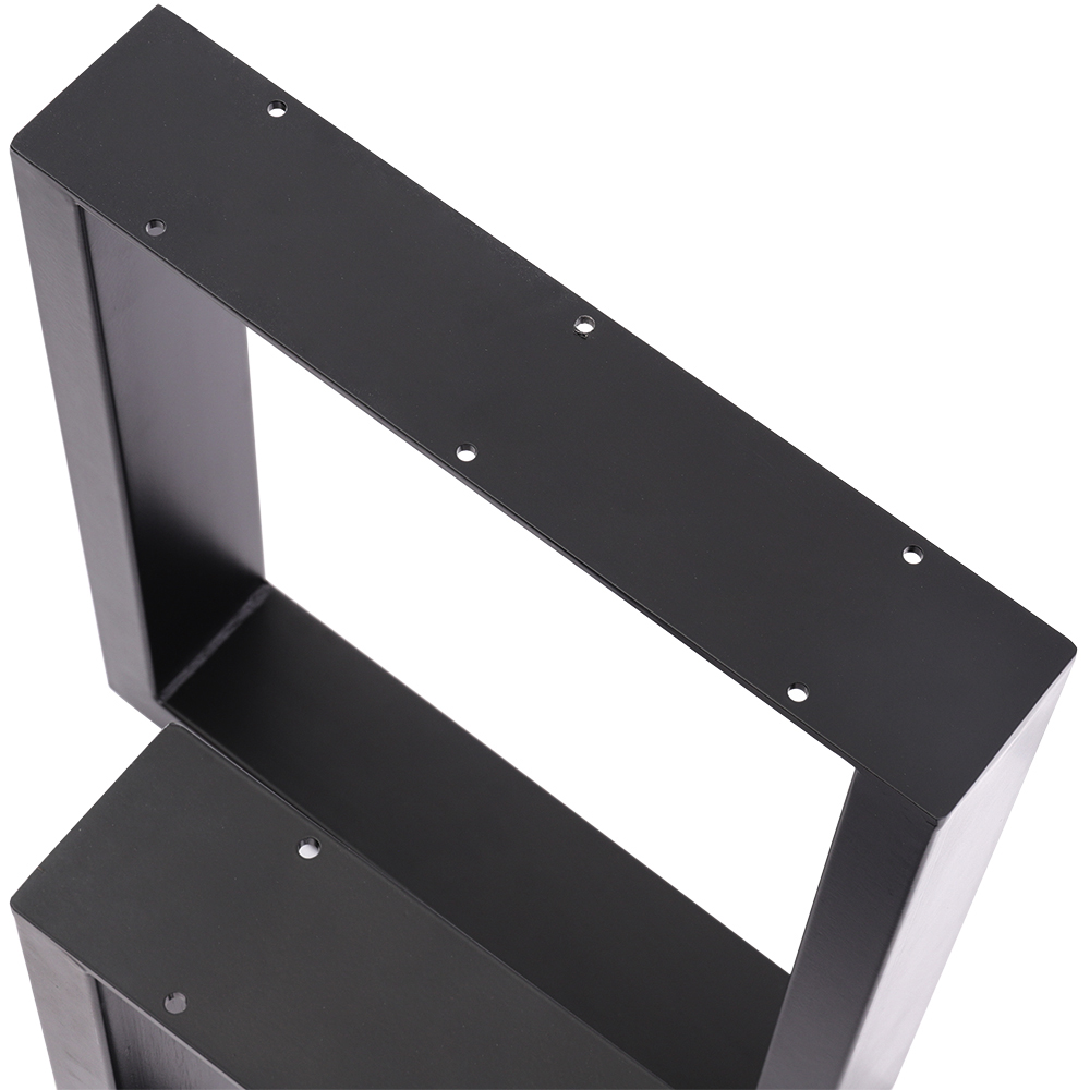 Living and Home 2 Pack Black Industrial Heavy Duty Rectangular Iron Table Legs 50 x 71cm Image 7