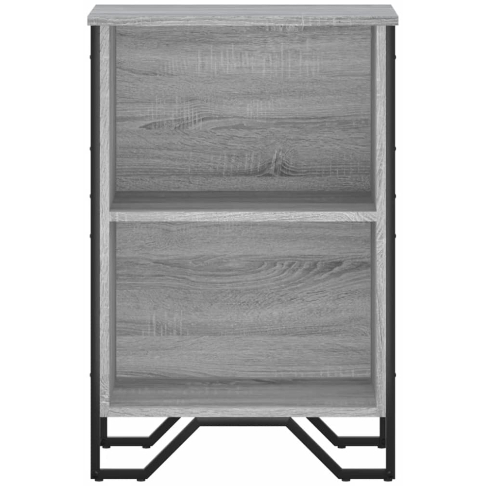 vidaXL 2 Shelf Grey Sonoma Small Bookcase Image 3