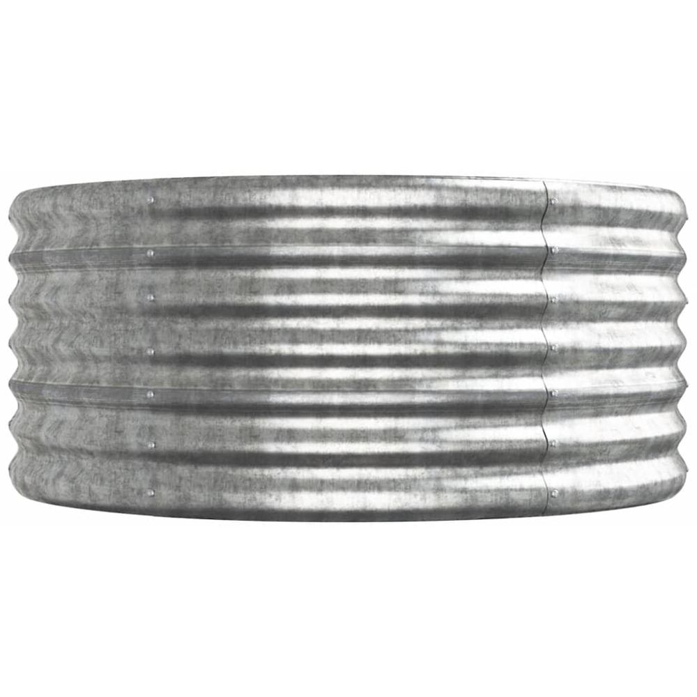vidaXL Silver Galvanised Steel Raised Garden Bed 36 x 80 x 368cm Image 3