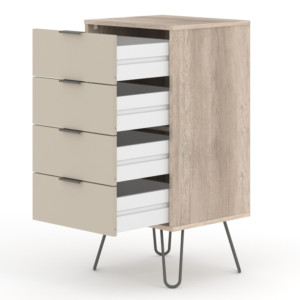 Core Products Augusta 4 Drawer Driftwood and Calico Narrow Chest of Drawers Image 5