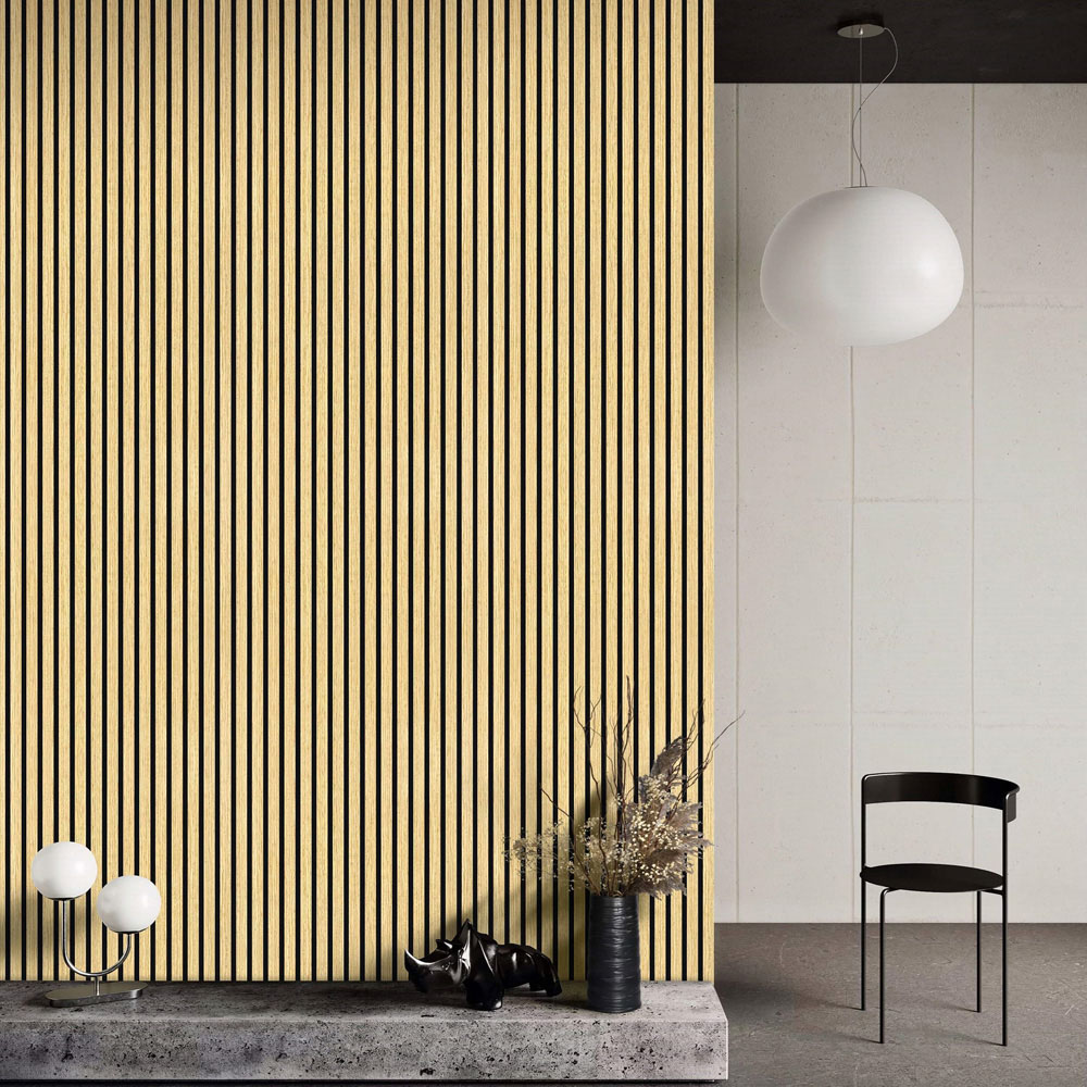 Portland 240 x 60cm Acupanel Oak Acoustic Slat Wall Panel Image 7