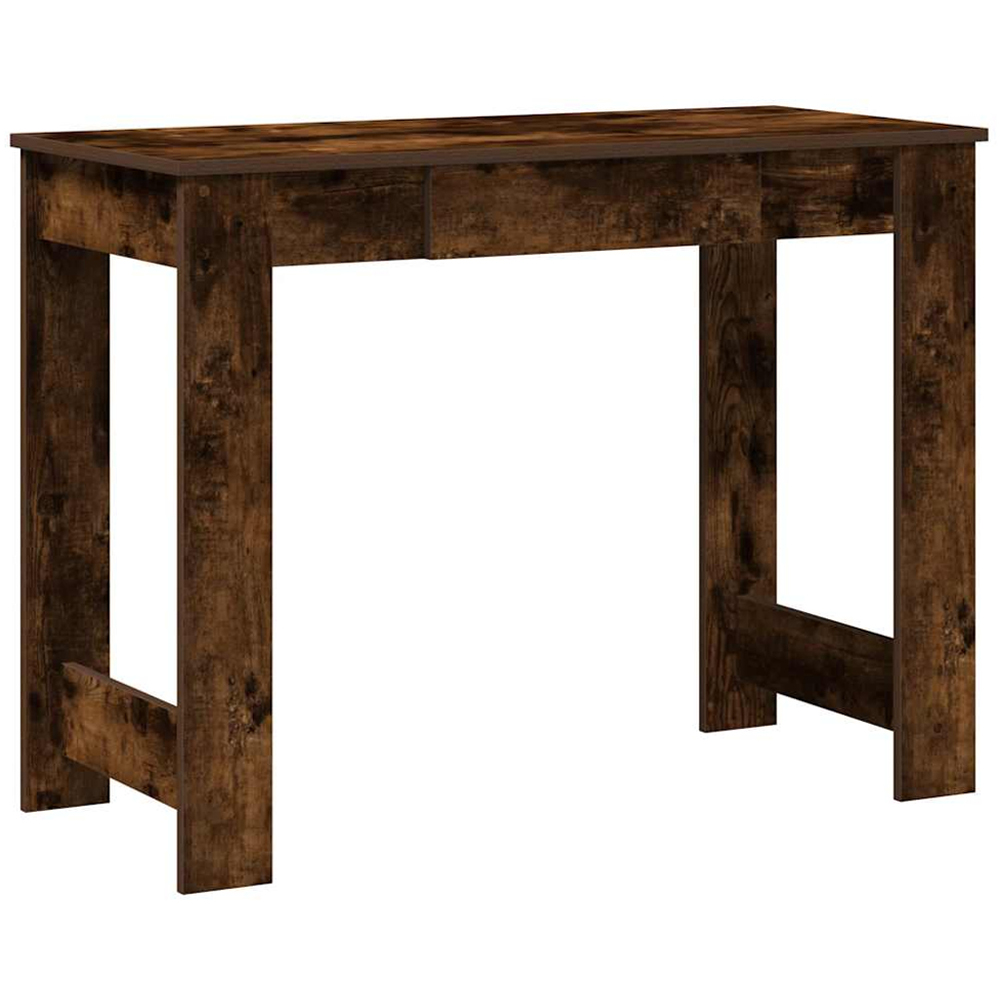 vidaXL Large Desk Smoked Oak Image 2