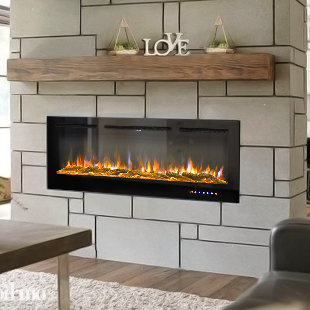 Living and Home Wall Mounted or Recessed Electric Fireplace Image 3